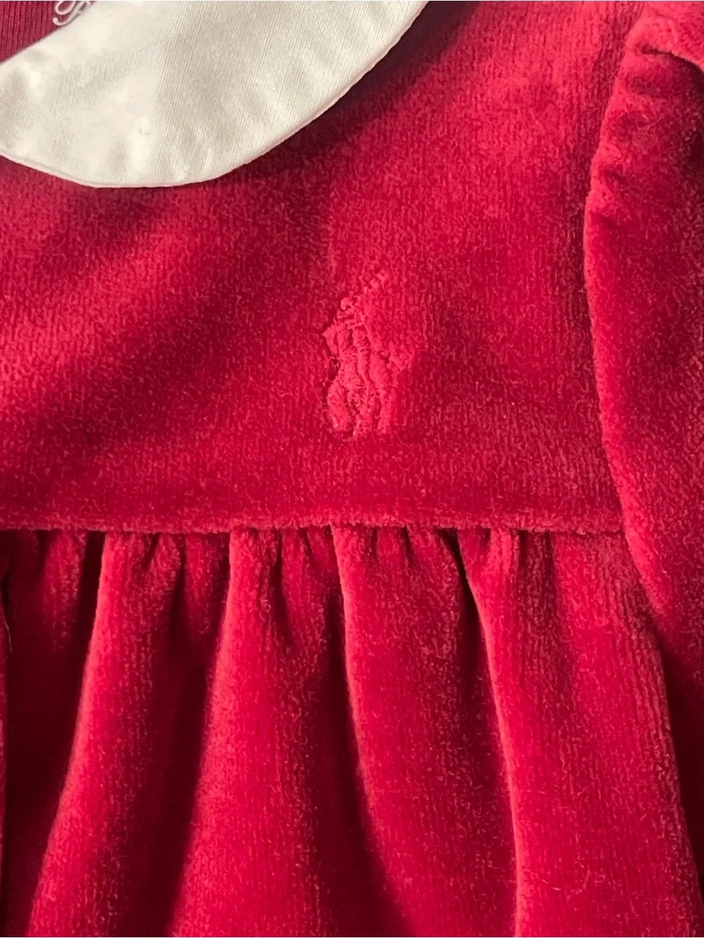 Ralph Lauren Girls' Velour Dress & Bloomer - Baby size: 12mos